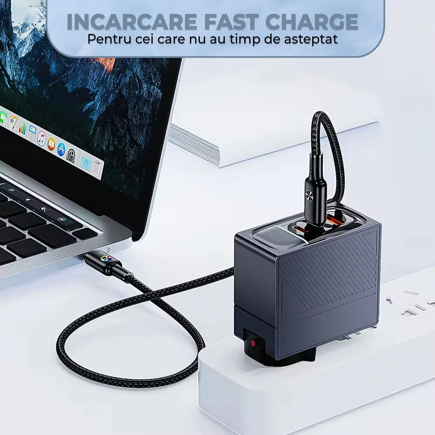 Timebox 100W 1,8m cablu USB-C Negru RGB