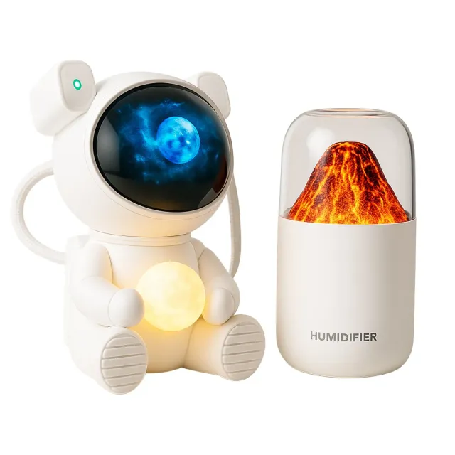 Timebox Astronaut Vulcan set lampa proiector + difuzor alb RGB