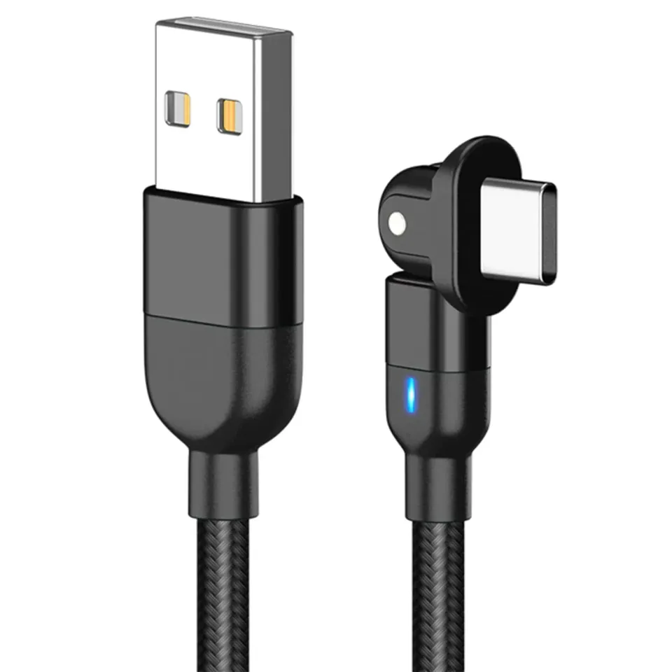 Timebox 60W cablu incarcare USB-C 2m negru rotativ