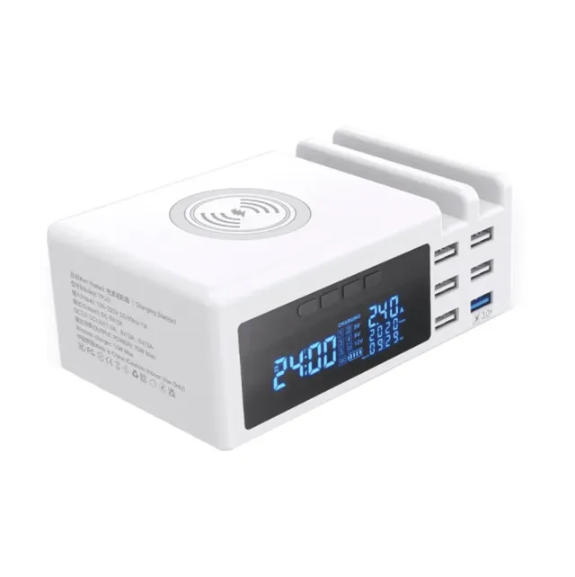 UNITEL 70W statie incarcare 5xUSB wireless alba
