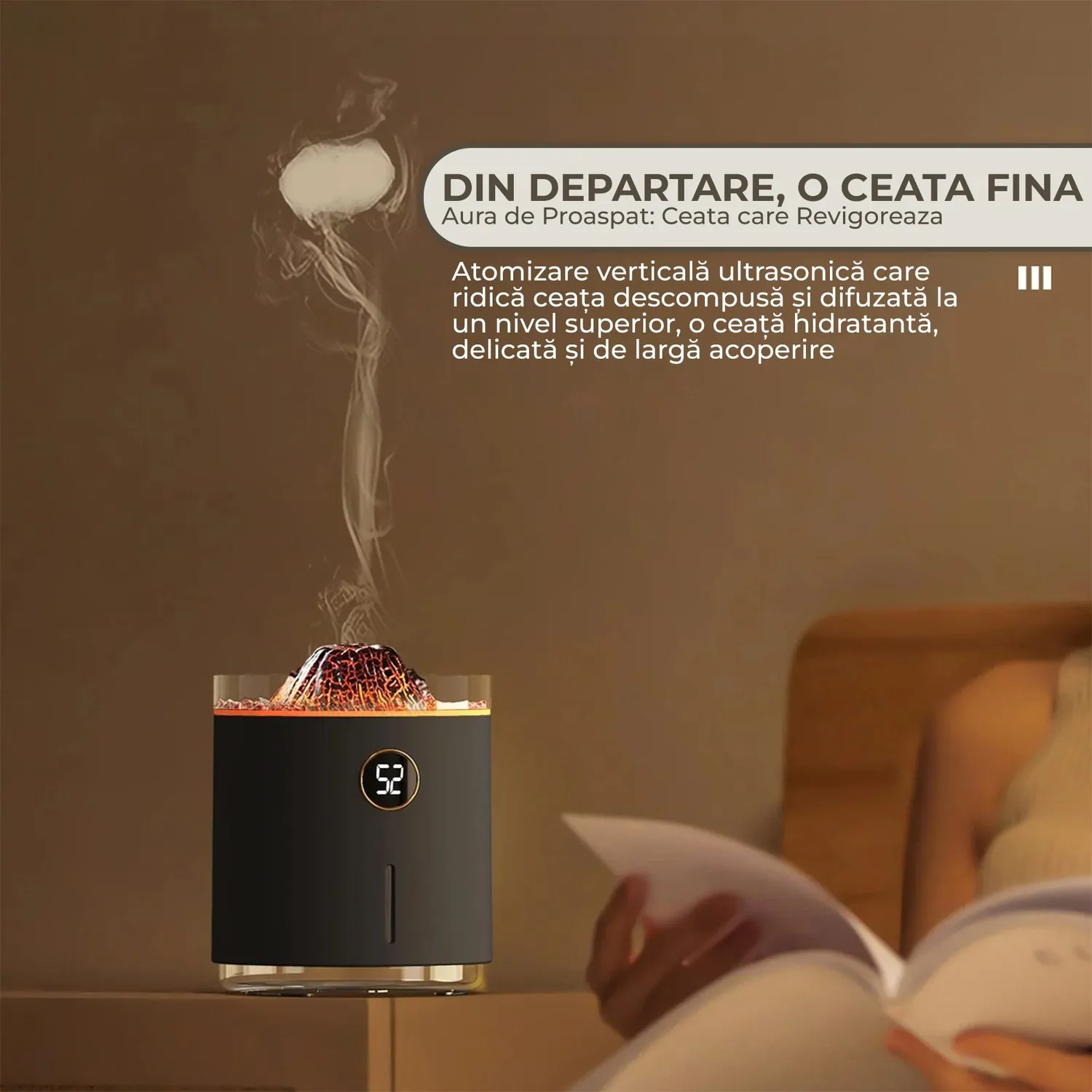 Timebox Vulcan Difuzor Uleiuri Esentiale 350ml Negru