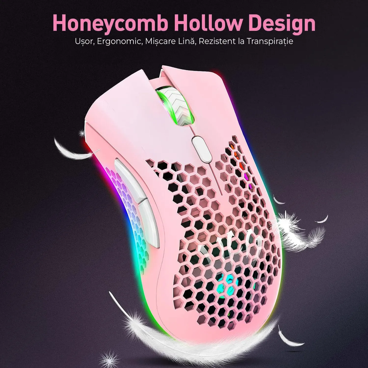 Timebox mouse gaming wireless roz 95g RGB