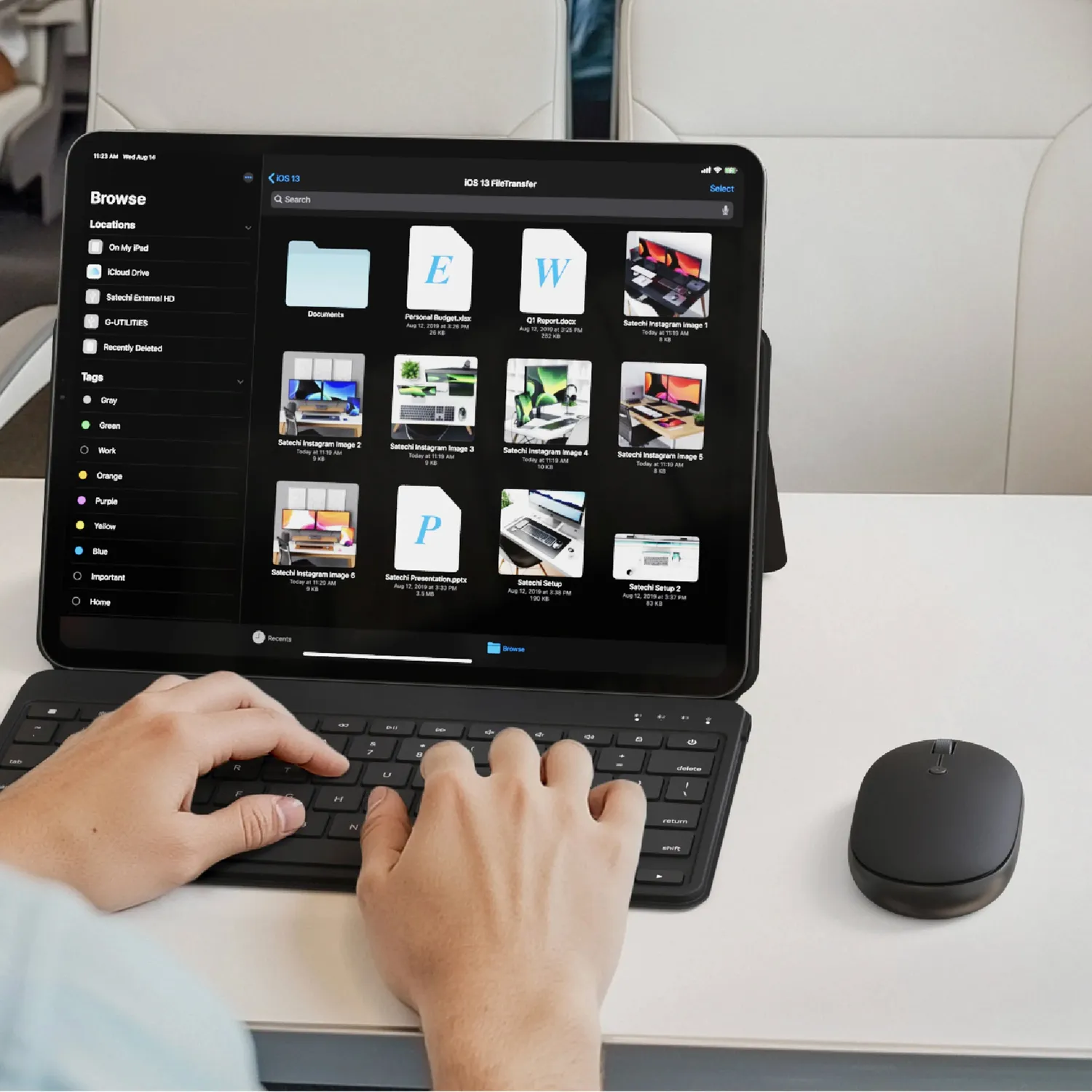 Satechi OntheGo mouse bluetooth negru compact