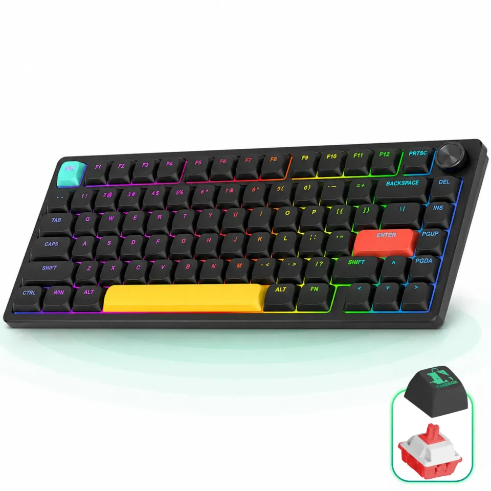 Timebox 75% tastatura mecanica wireless RGB low-profile