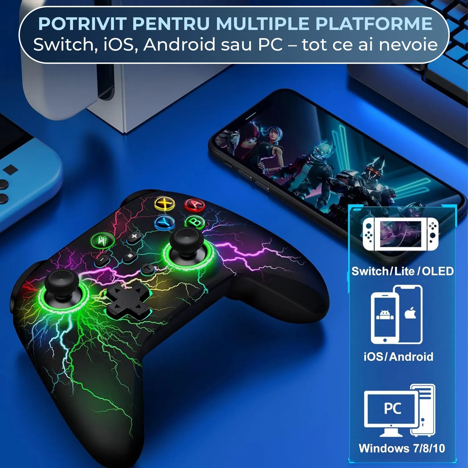 Timebox Controller Wireless RGB Turbo Negru 9 culori