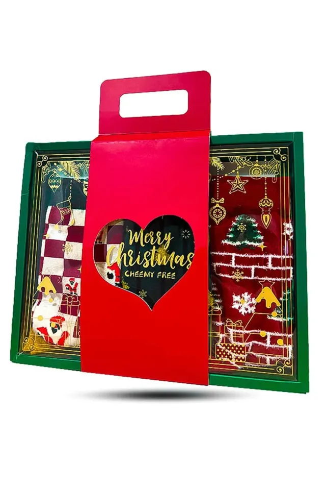 Timebox Set 3 Sosete Craciun Bumbac 95% Festive