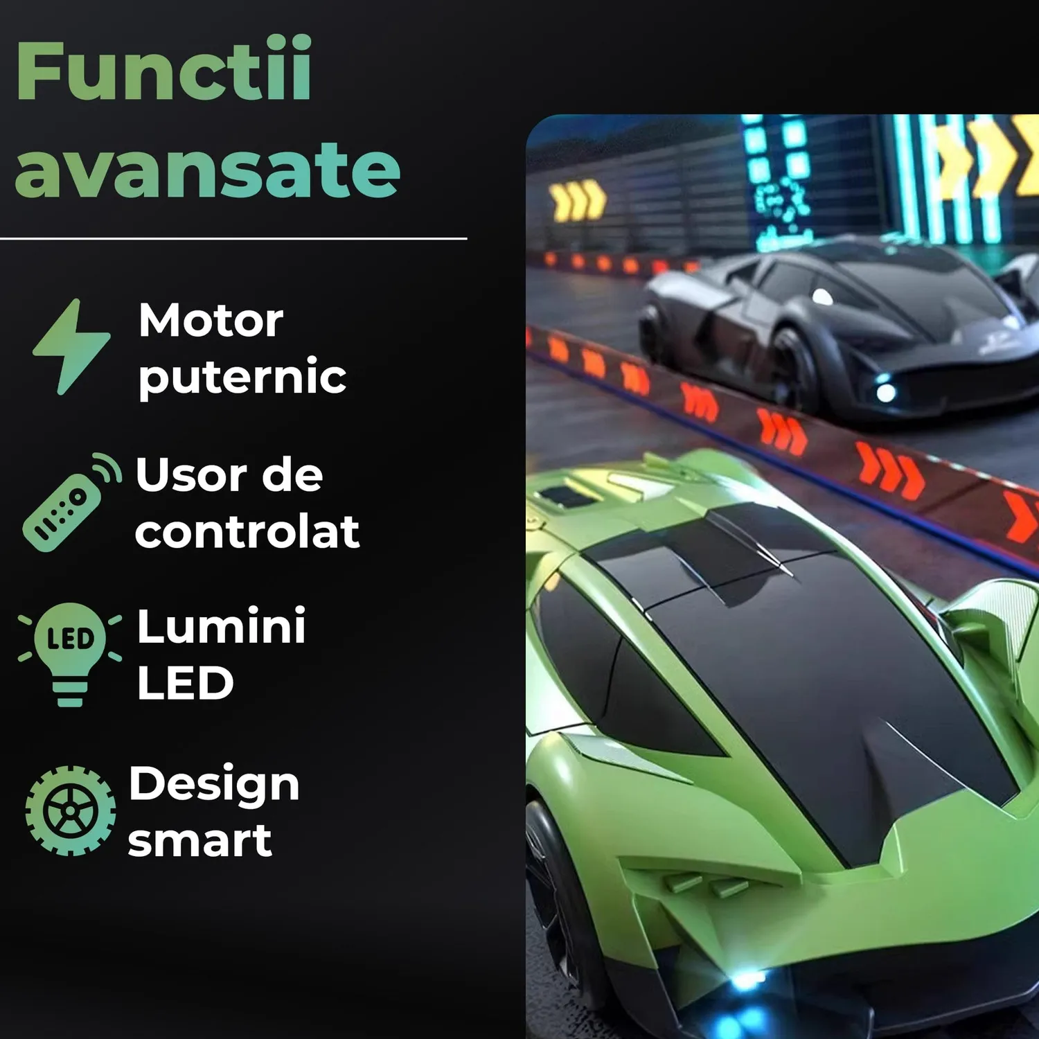 Timebox Lamborghini 4WD masinuta RC verde drift
