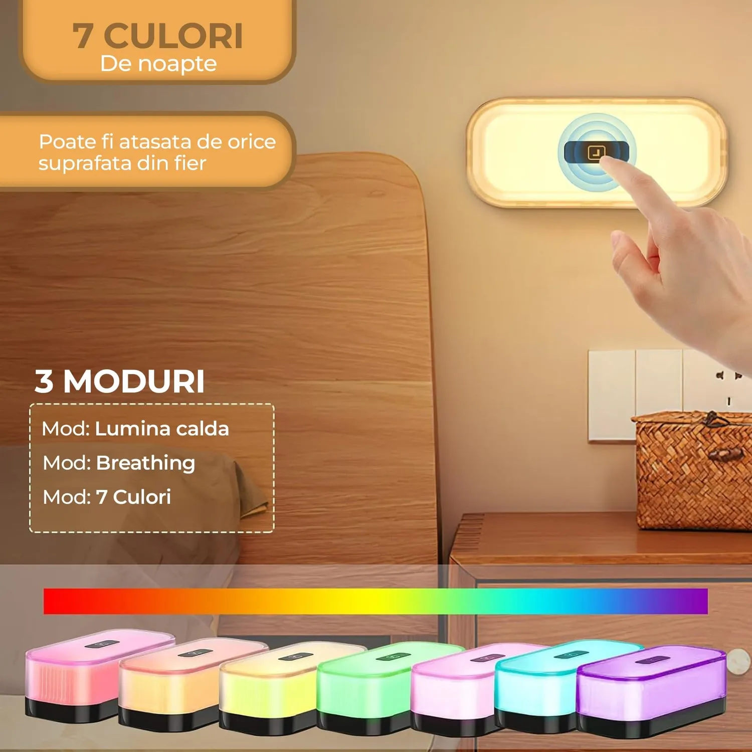 Timebox 20W incarcator wireless 5 in 1 cu lampa detasabila