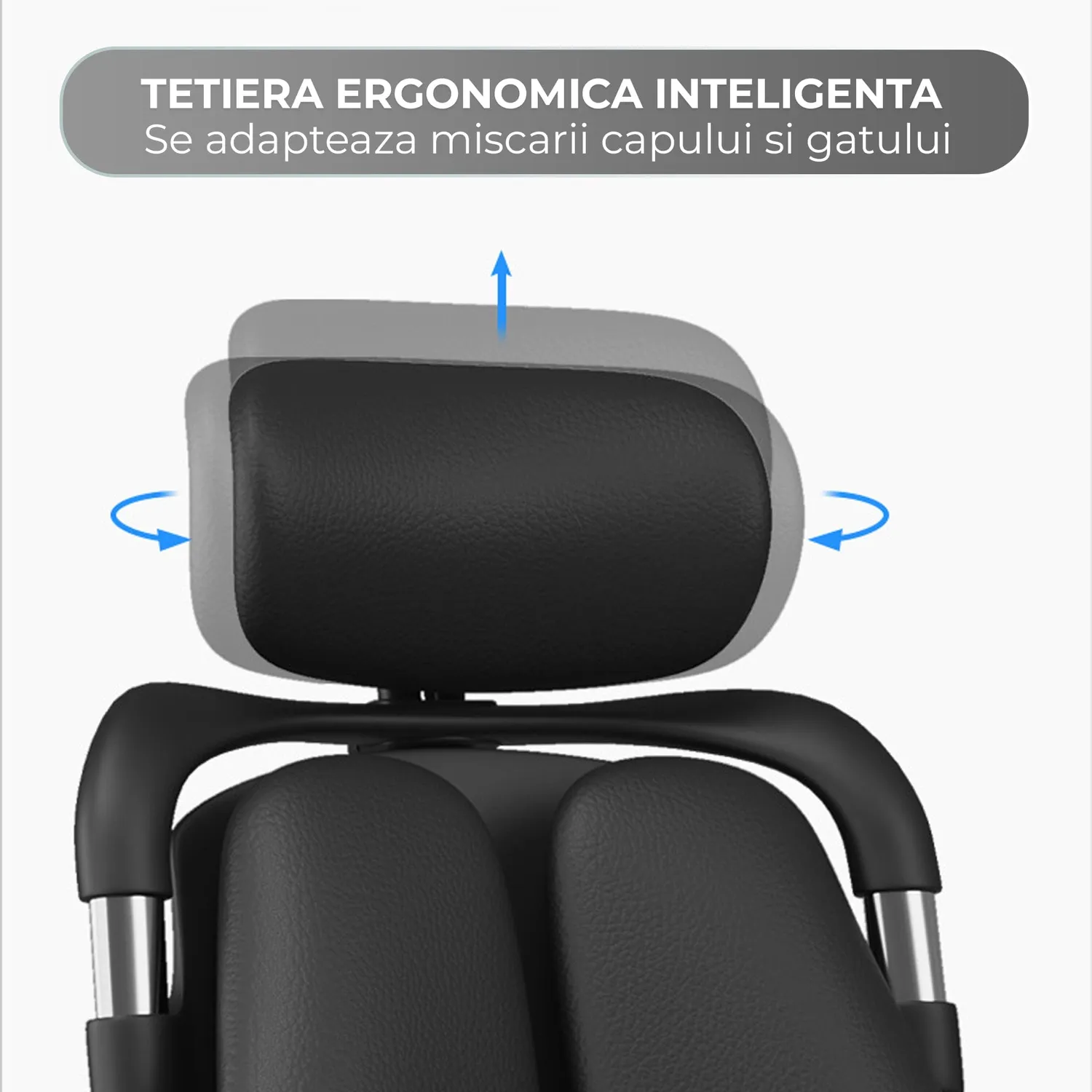 Timebox Scaun Ergonomic Birou Bi-Spine 3D Negru