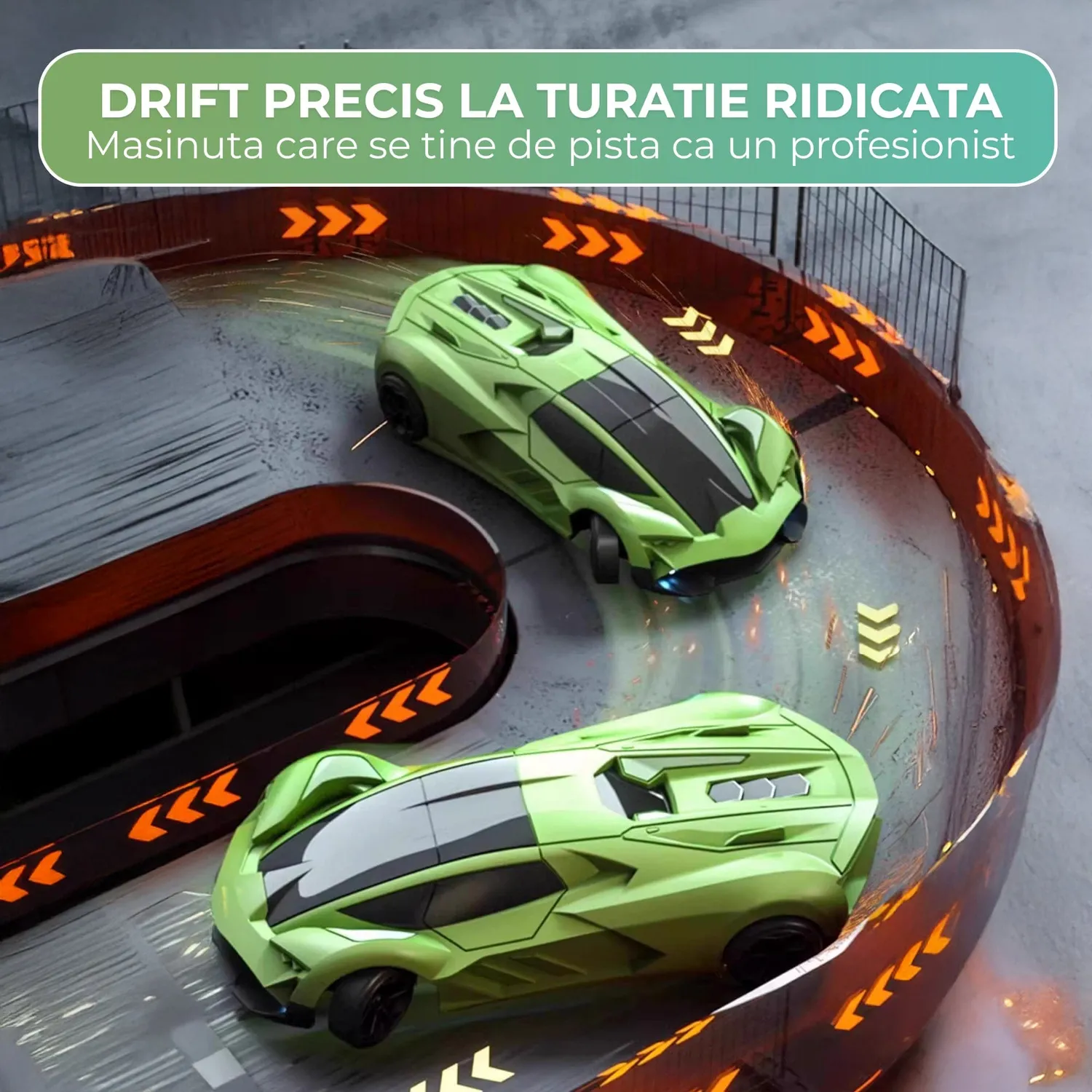 Timebox Lamborghini 4WD masinuta RC verde drift