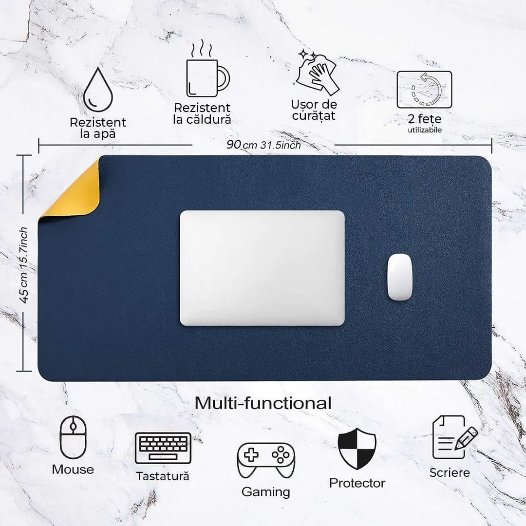 Timebox desk pad piele PU 90x45cm impermeabil