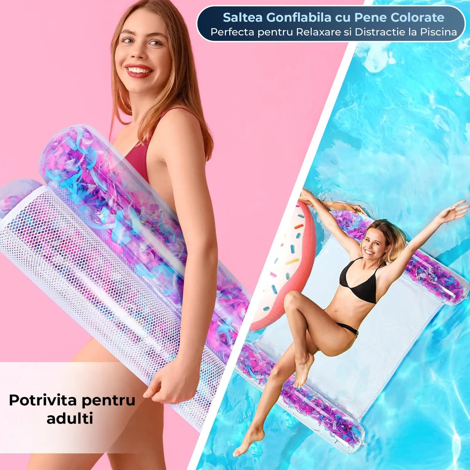 Timebox Colac Transparent Roz Plasa Piscina