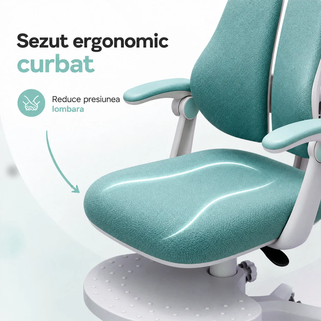 Timebox Scaun Ergonomic Copii 3-12 Ani Albastru