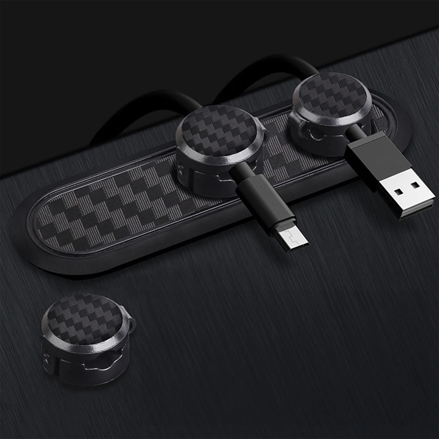 Timebox Organizator Cabluri 4 Locuri Negru