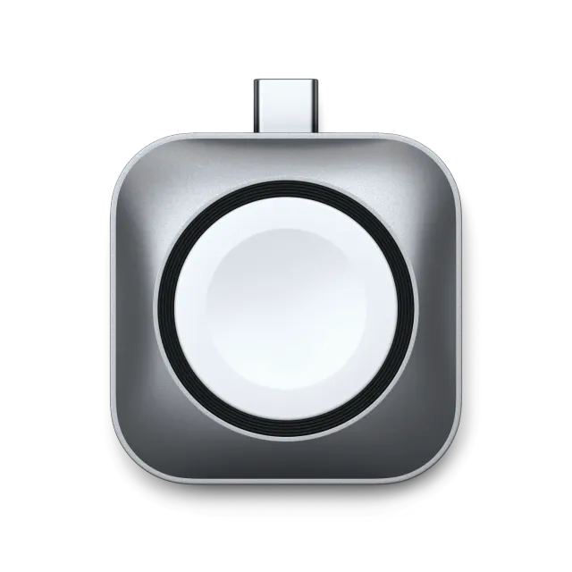 Satechi dock incarcare USB-C magnetic Apple Watch gri