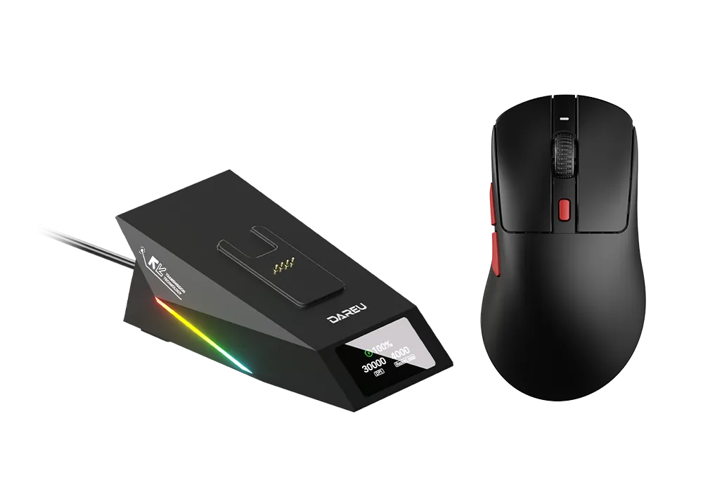 Dareu AE7 Pro mouse gaming negru 8K dock