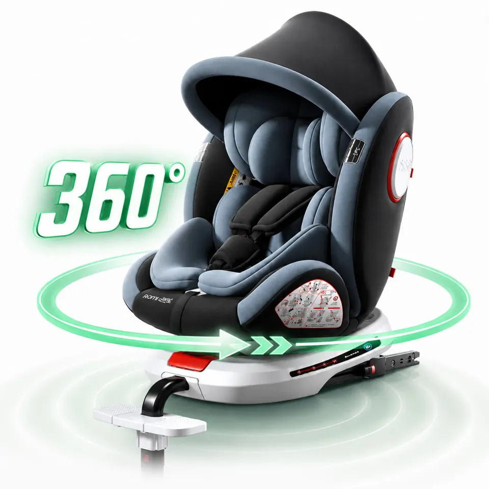 Timebox Scaun Auto Bebeluși 0-12 Ani 360° ISOFIX Gri
