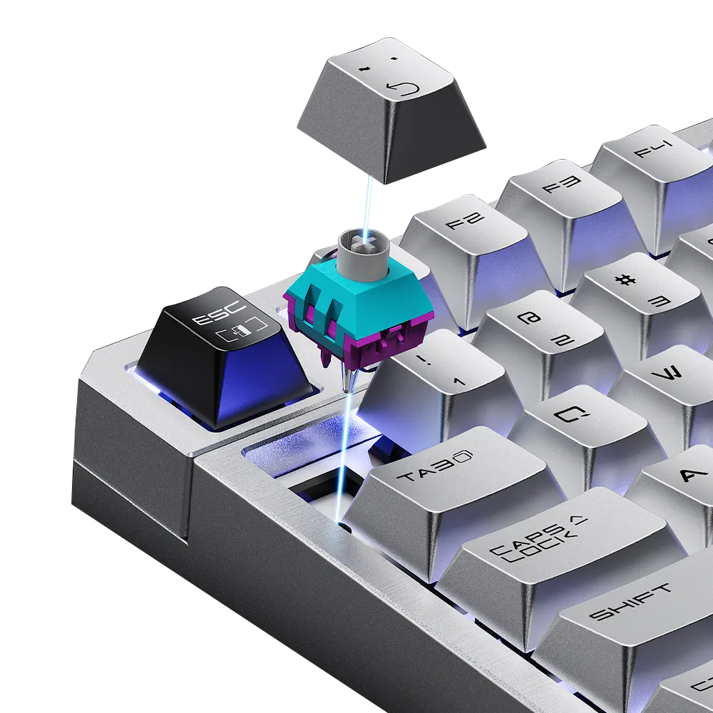 Dareu Ultra 68 tastatura gaming argintie magnetica