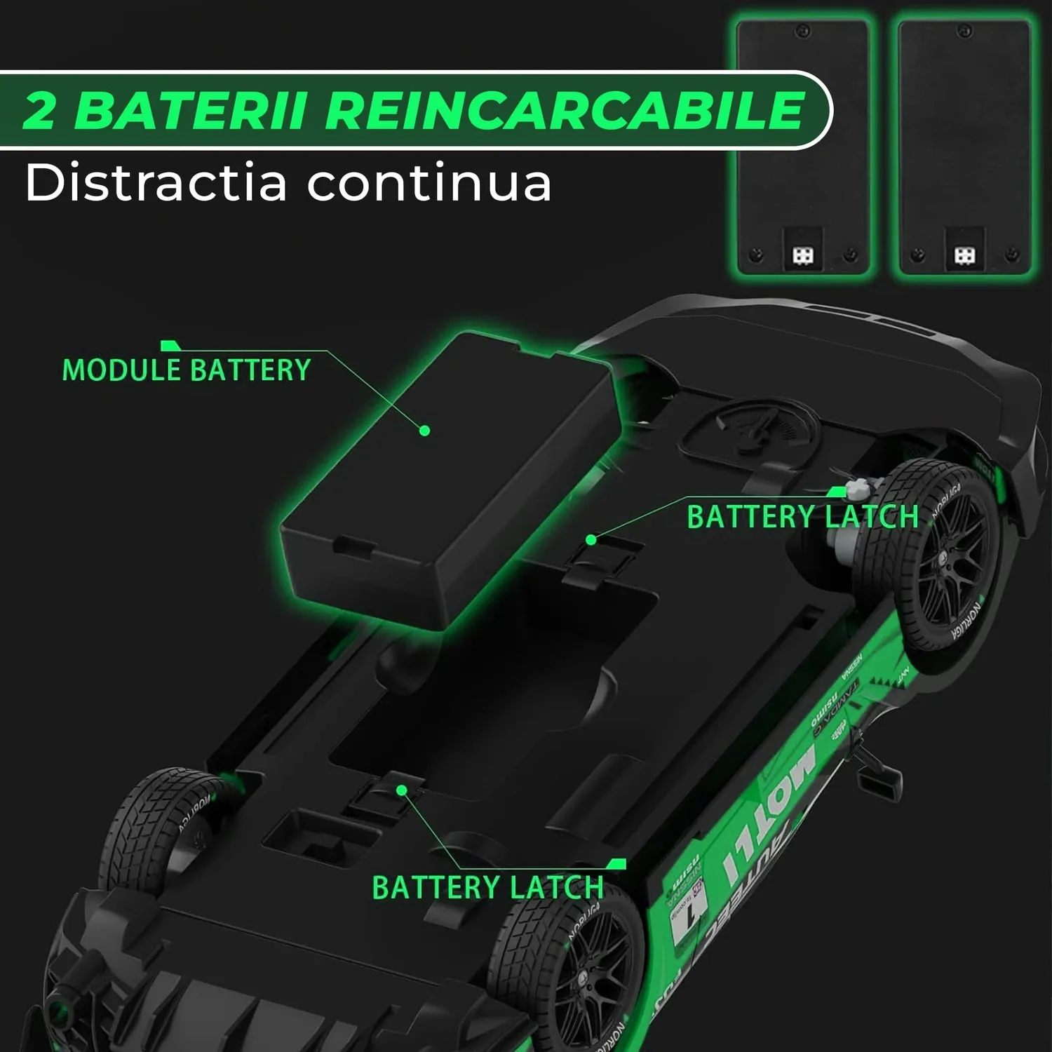Timebox Masina RC Drift 1:16 30km/h 4x4 Verde