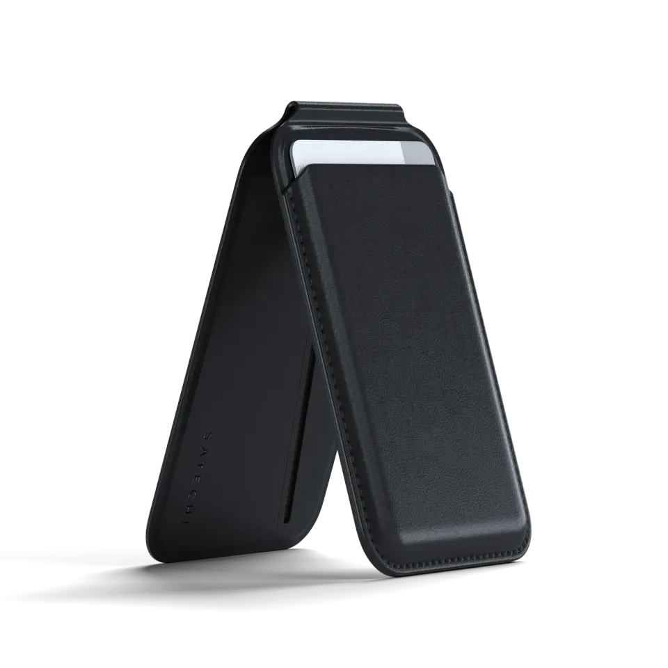 Satechi Vegan portofel magnetic iPhone negru 4 carduri