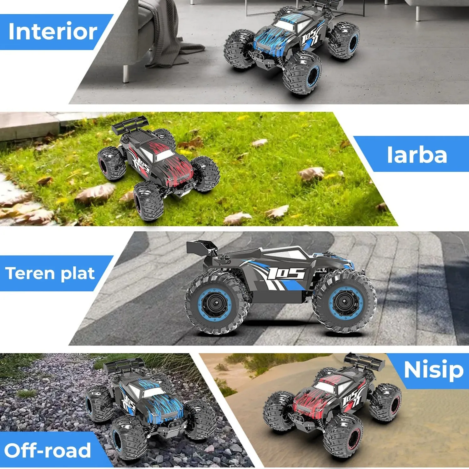 Timebox Monster Truck masinuta RC albastra 20 km/h