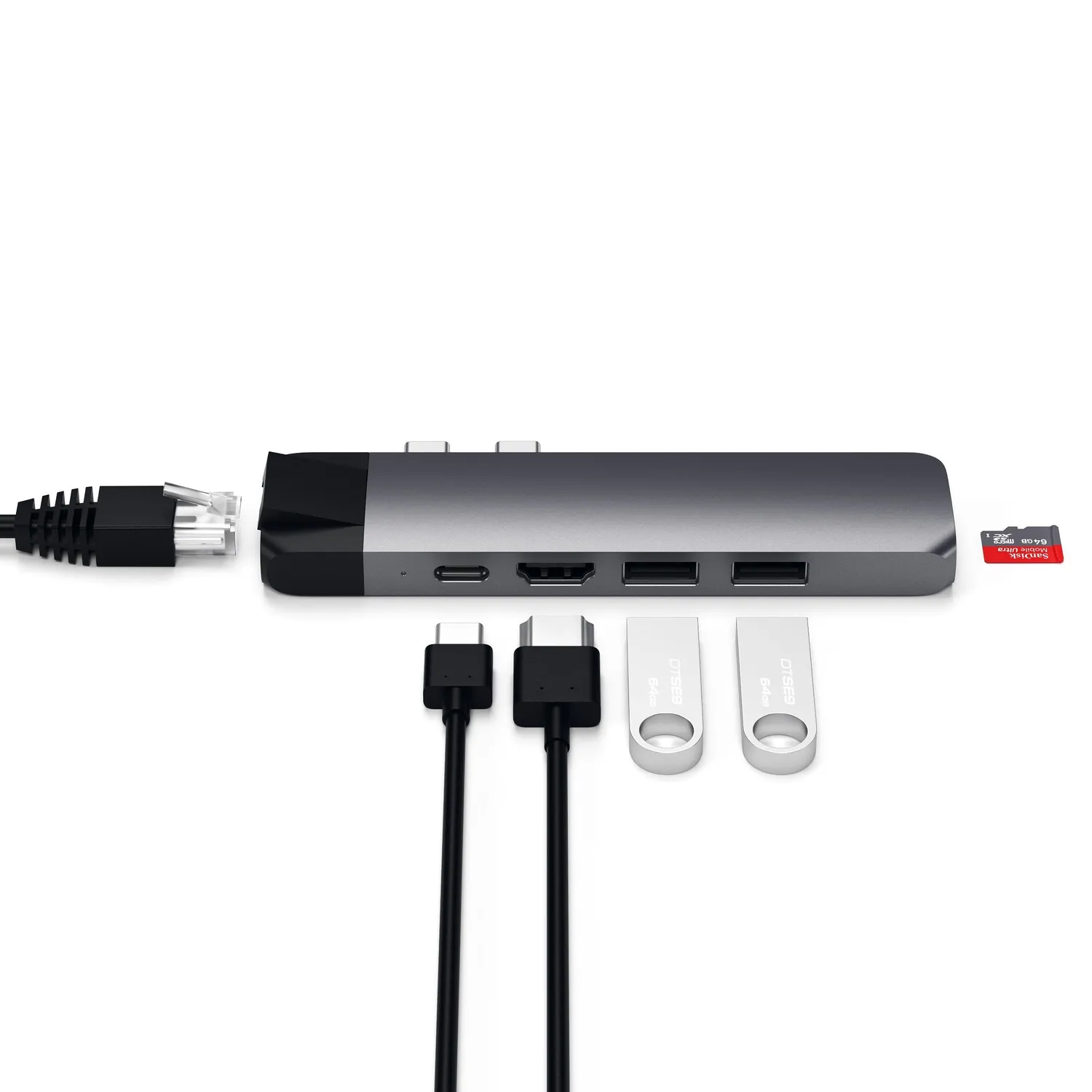 Satechi Type-C Pro Hub adaptor Space Gray Ethernet