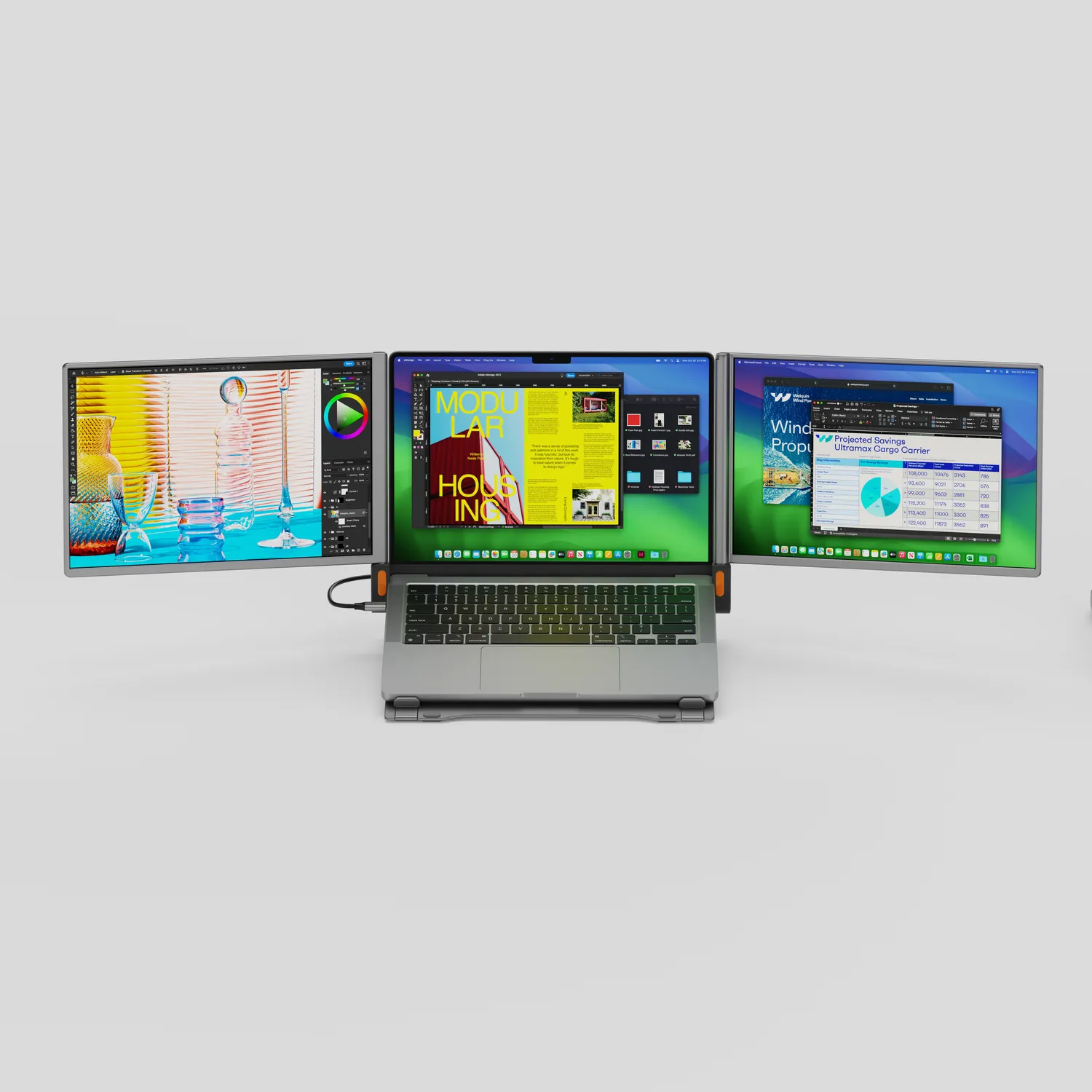 ACEELE Dual-Screen 4K monitor portabil laptop 4K