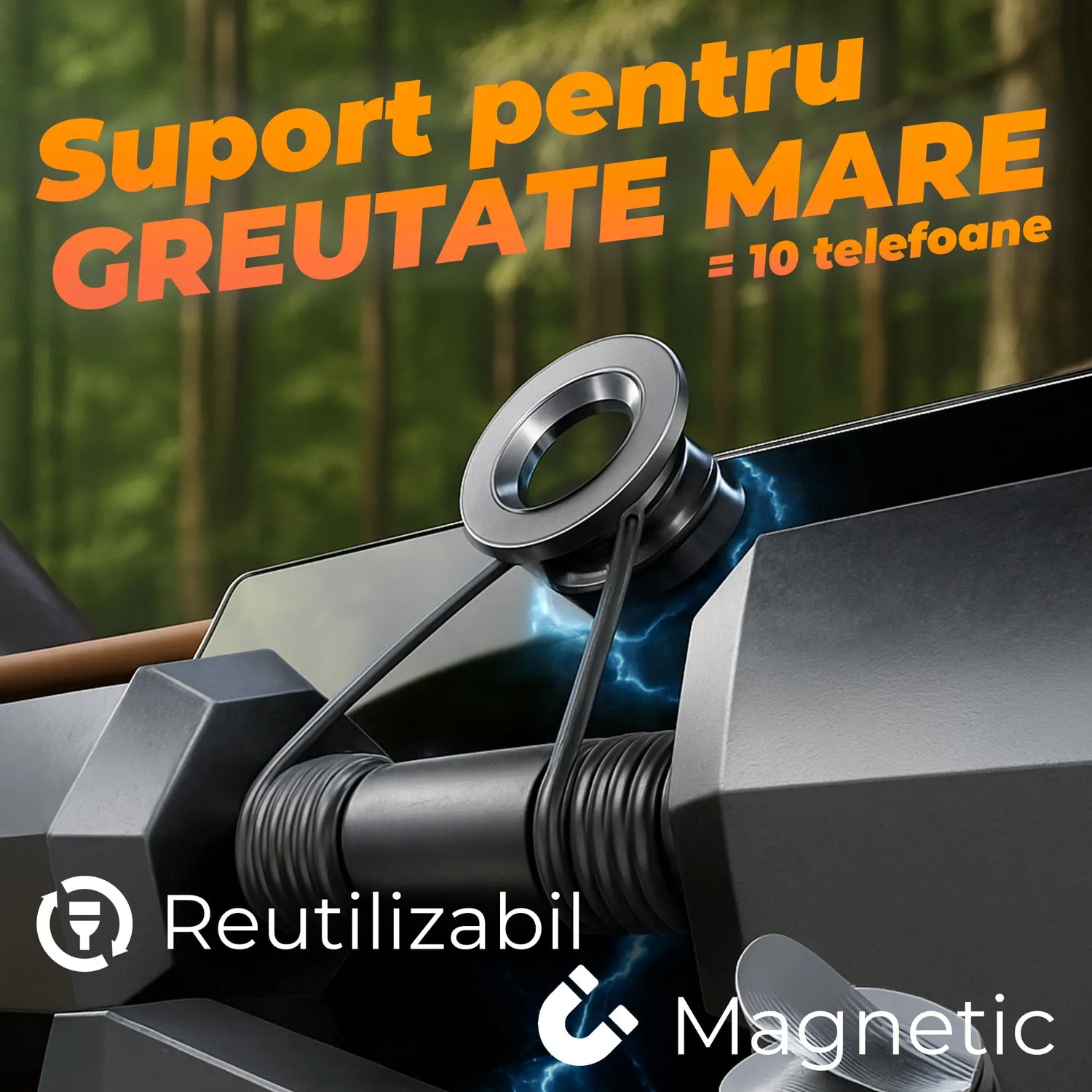 Timebox suport auto magnetic vacuum 360° MagSafe