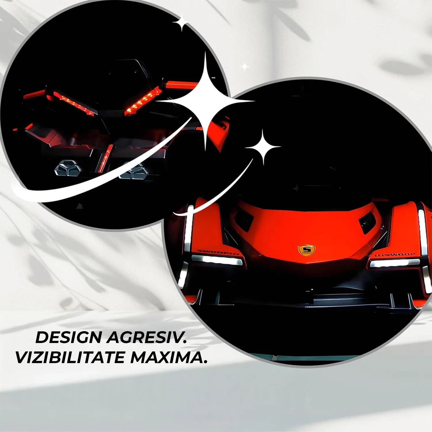 Timebox Kart Electric 12V 7AH masinuta drift rosie 390W