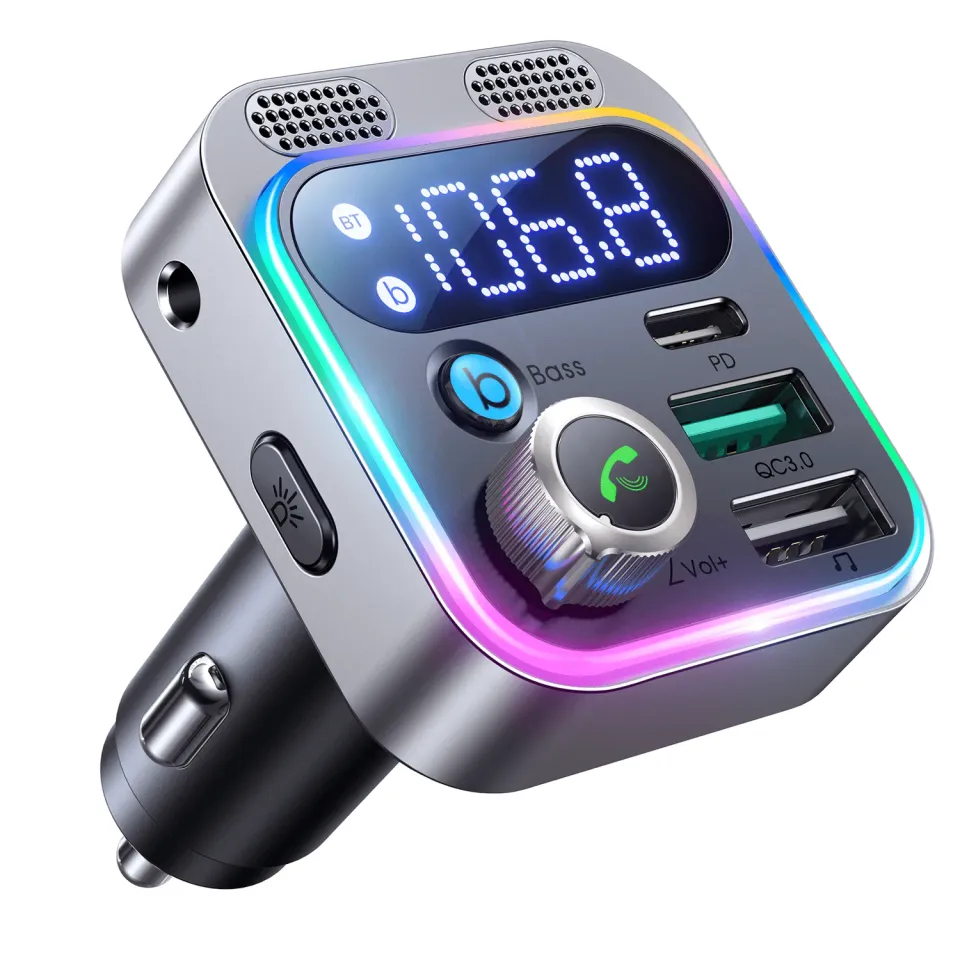 Timebox modulator FM auto Bluetooth 5 negru hands-free