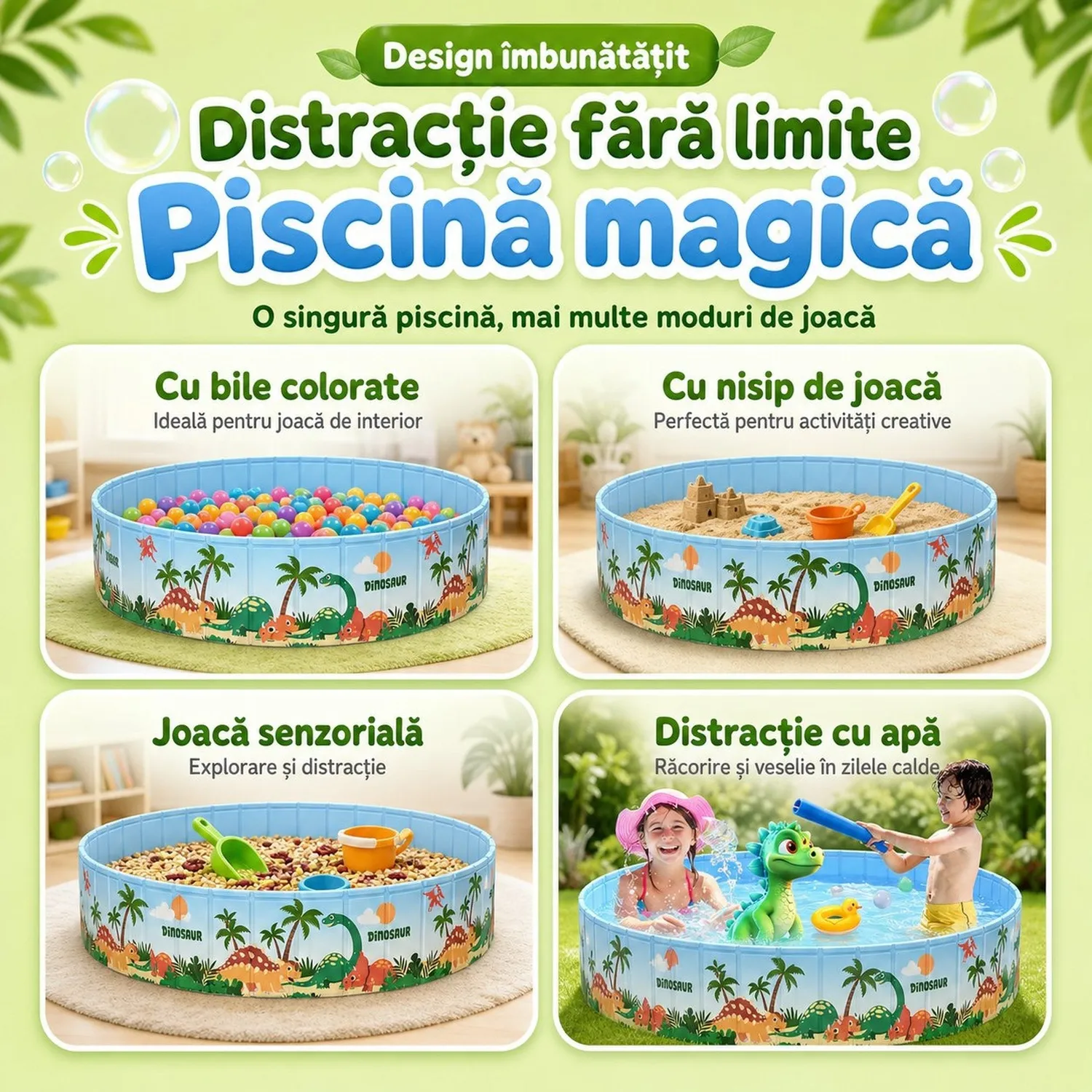 Timebox piscina copii pliabila 160cm PVC rotunda