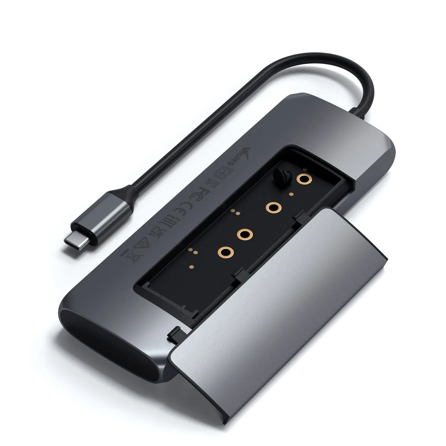 Satechi USB-C Hybrid adaptor multiport SSD Space Gray