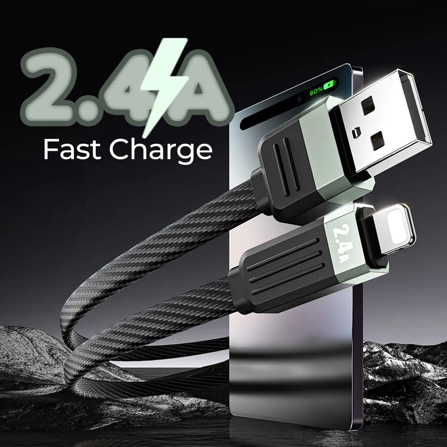 Timebox Cablu USB-Lightning 27W 1m Negru