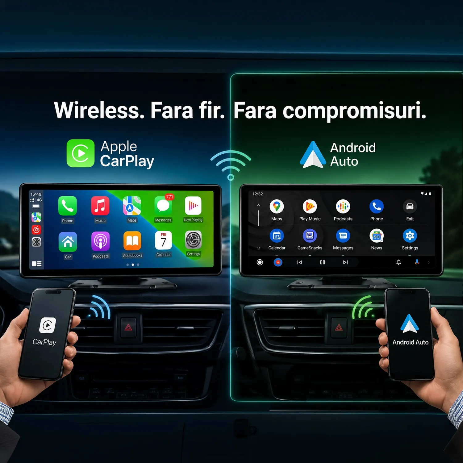 Timebox navigatie Auto CarPlay Android Auto wireless Aux 10.26in
