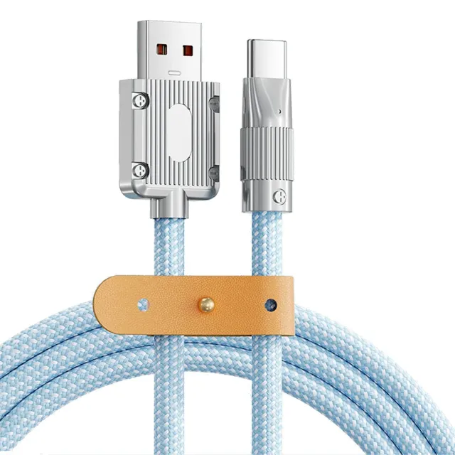 Timebox Cablu USB-Type-C 120W 1m LED Albastru