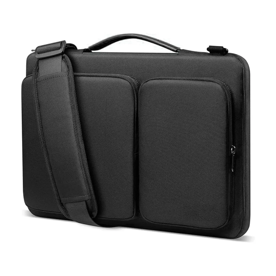 Timebox geanta laptop 13-17 inch neagra impermeabila microfibra