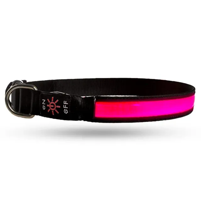Timebox zgarda LED caini roz S reflectorizanta