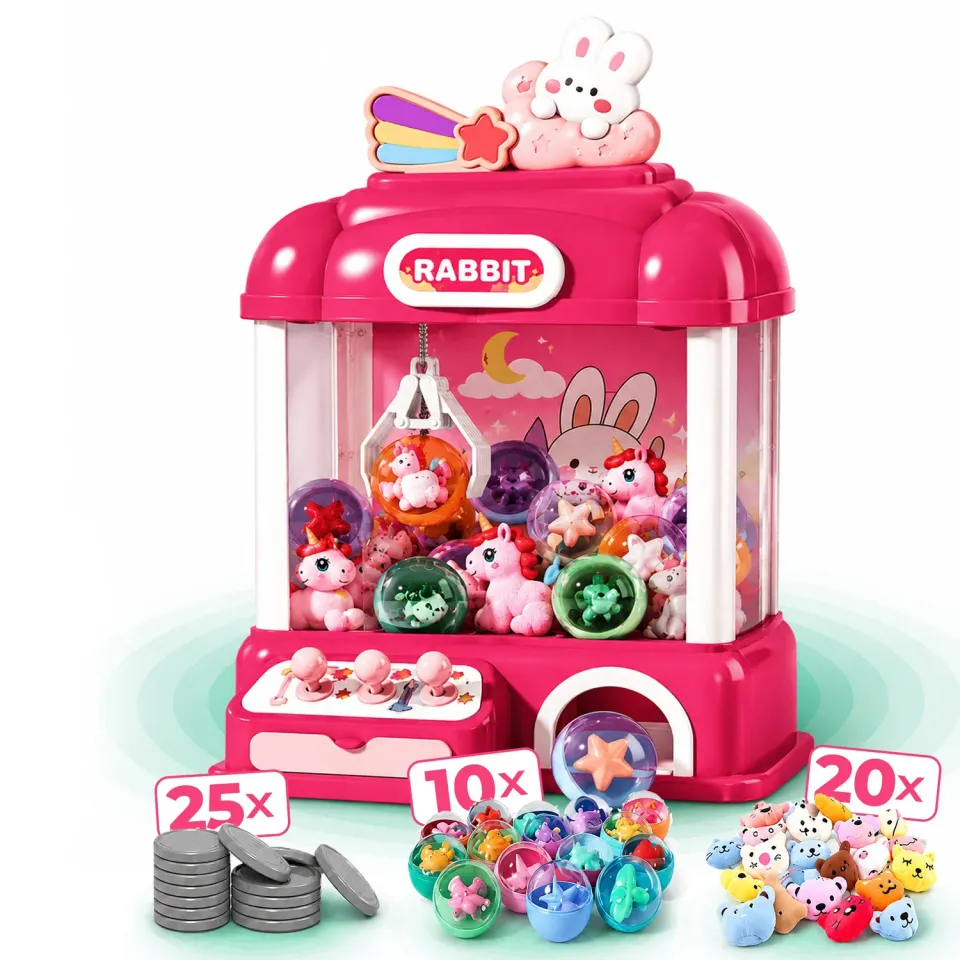 Timebox Claw Machine jucărie Roz 20 plusuri