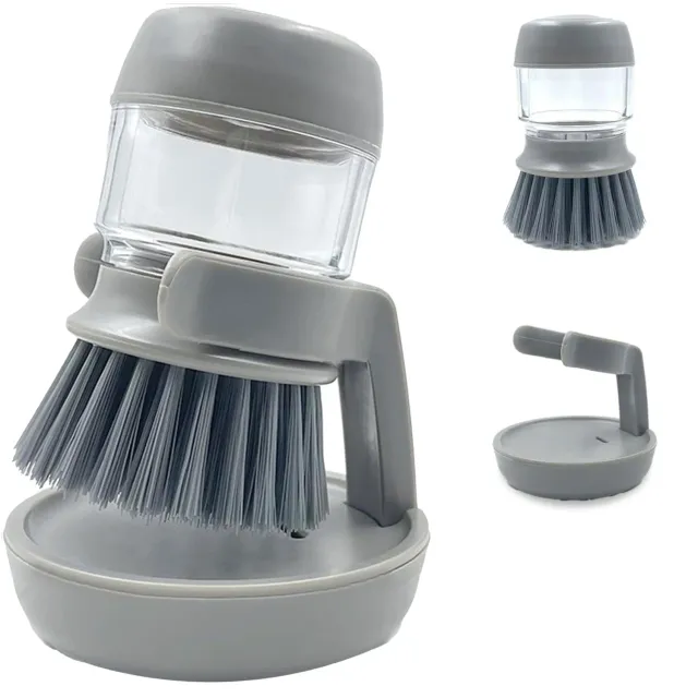 Timebox dispenser detergent gri cu perie dozare automată