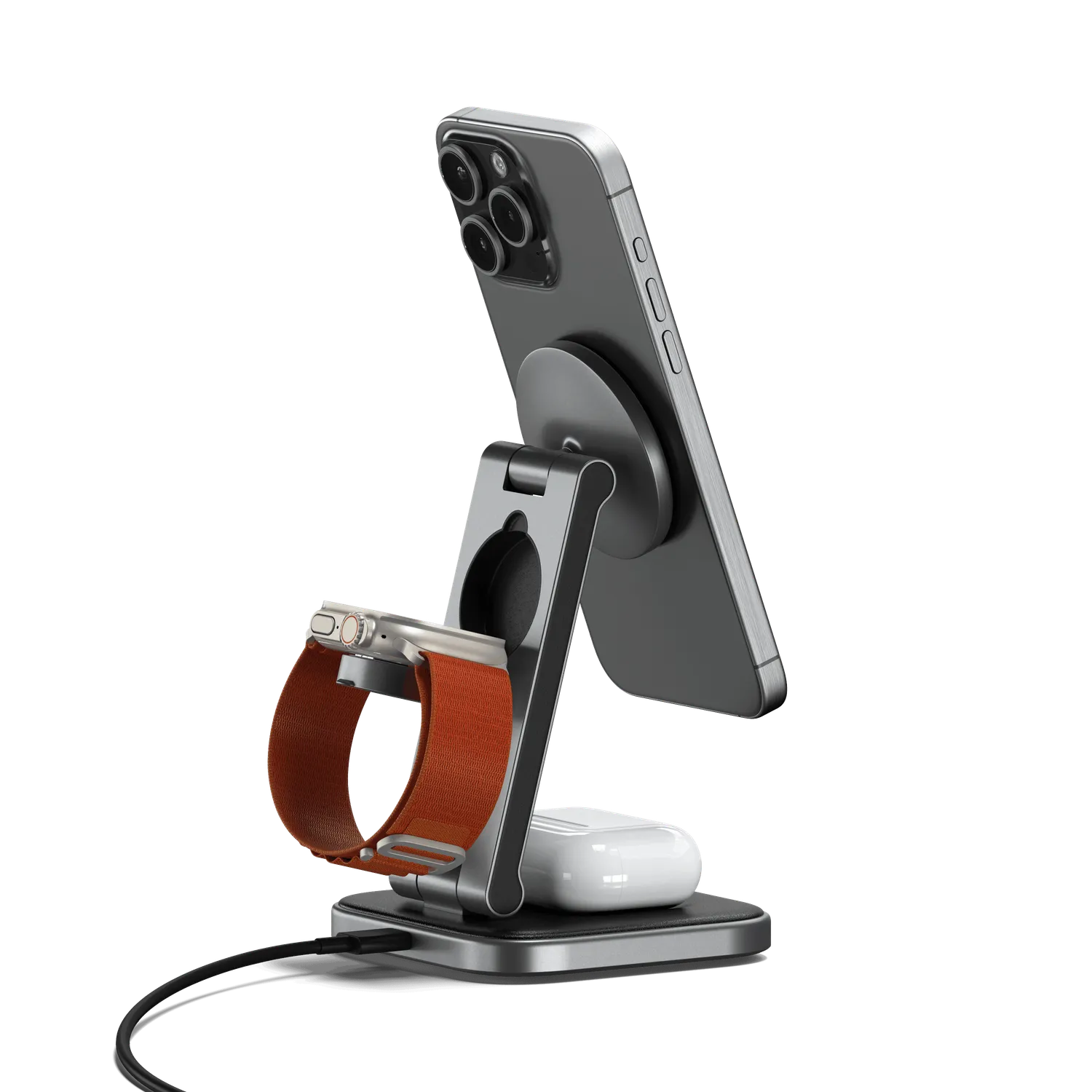 Satechi 3-in-1 Foldable Qi2 statie incarcare pliabila