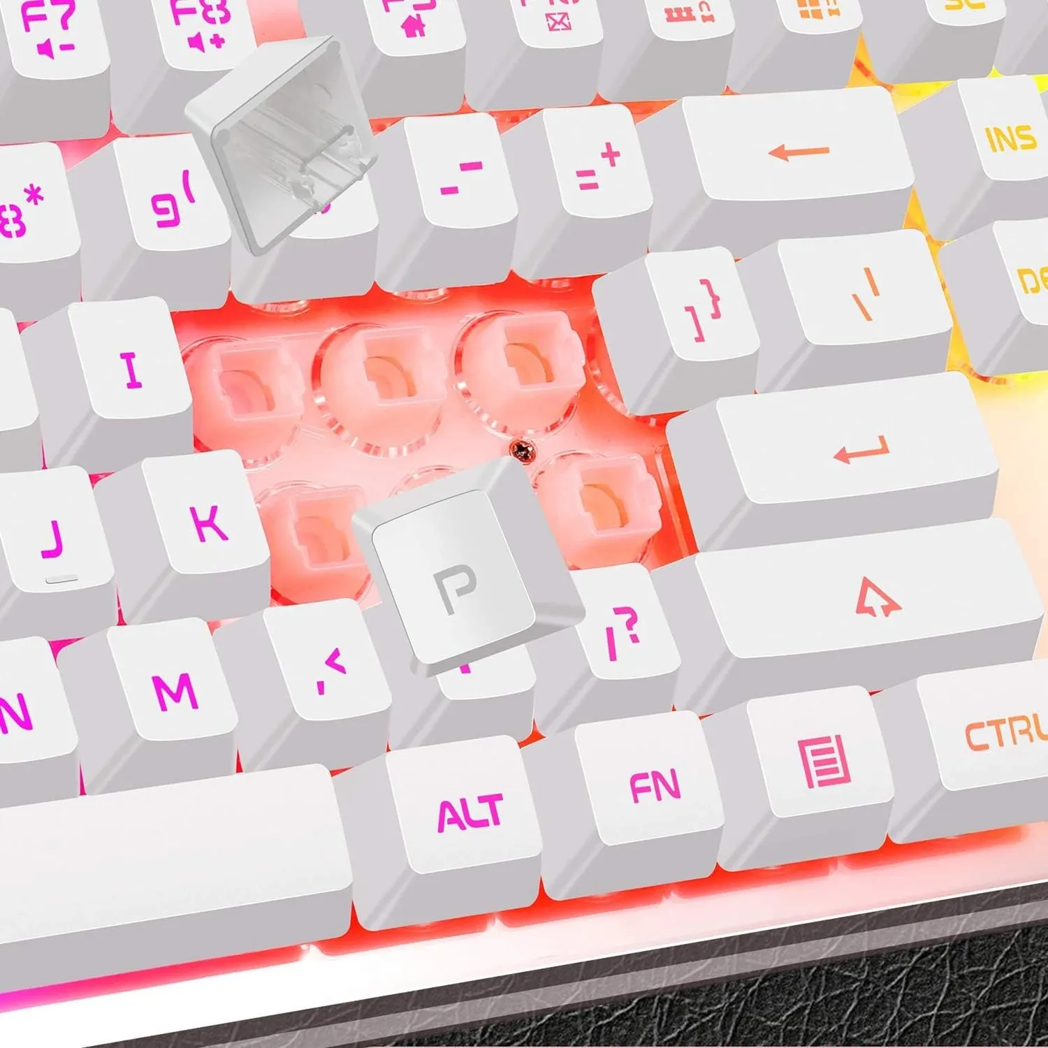 Timebox kit tastatura mouse gaming RGB alb 104 taste