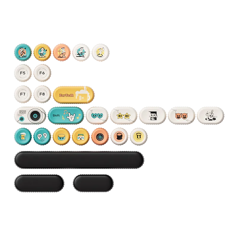 MonsGeek BottleCap set keycaps 131 taste PBT profil