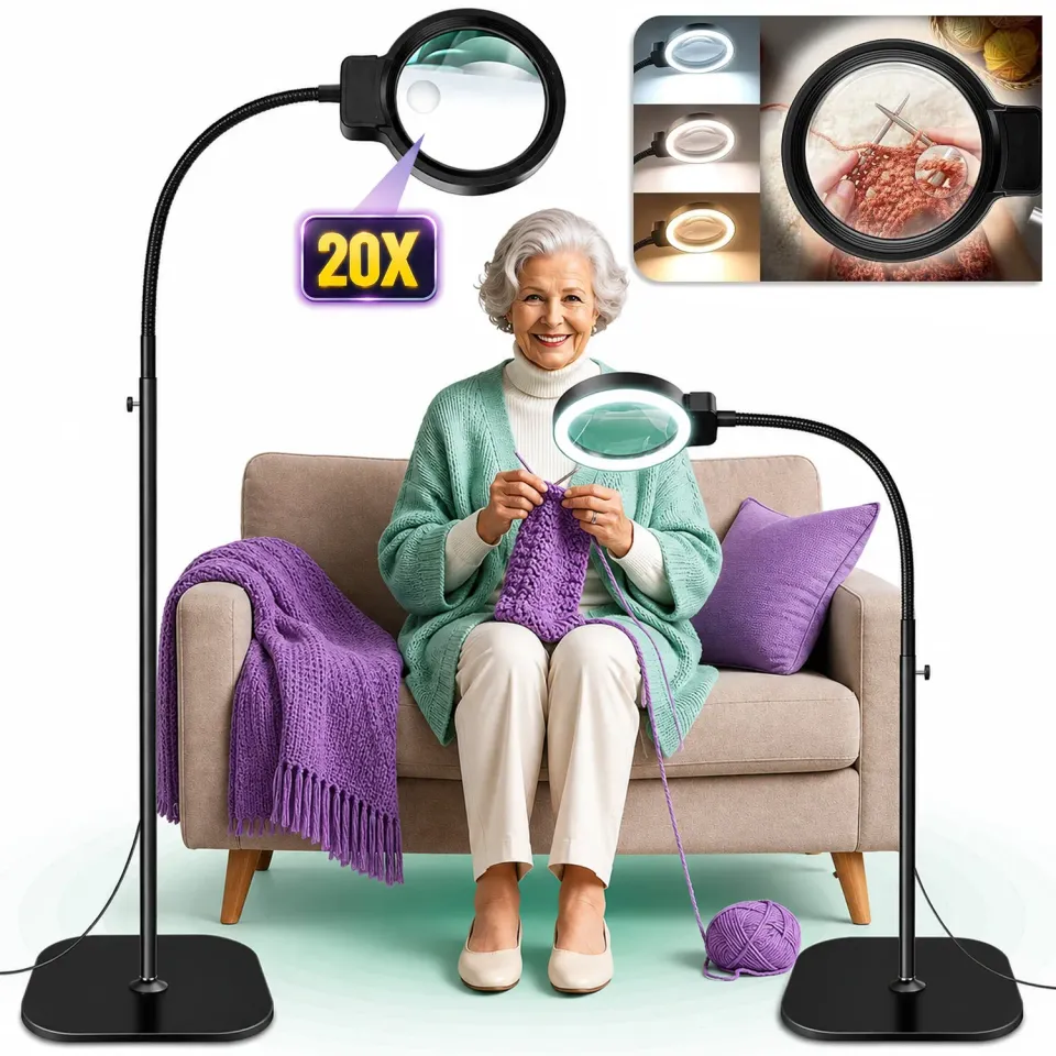 Timebox 20X lampa cu lupa podea reglabila 3 culori