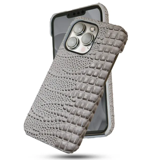 Timebox Husa Protectie iPhone 13 Pro Microfibra Gri piele