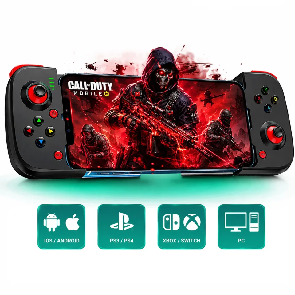 Timebox Gamepad Controller Telefon Telescopic Negru