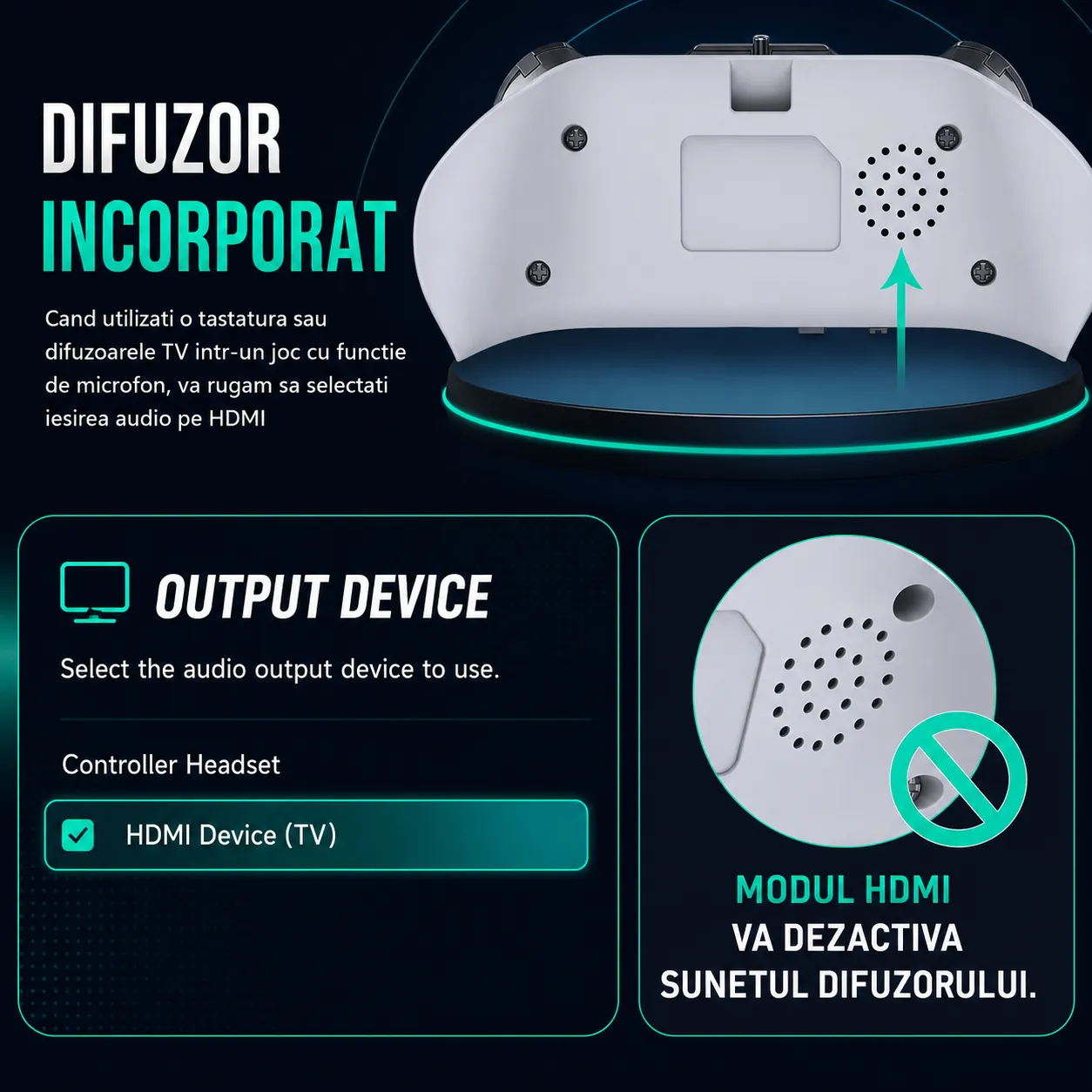 Timebox Chatpad Tastatura Wireless PS5 Bluetooth Alb