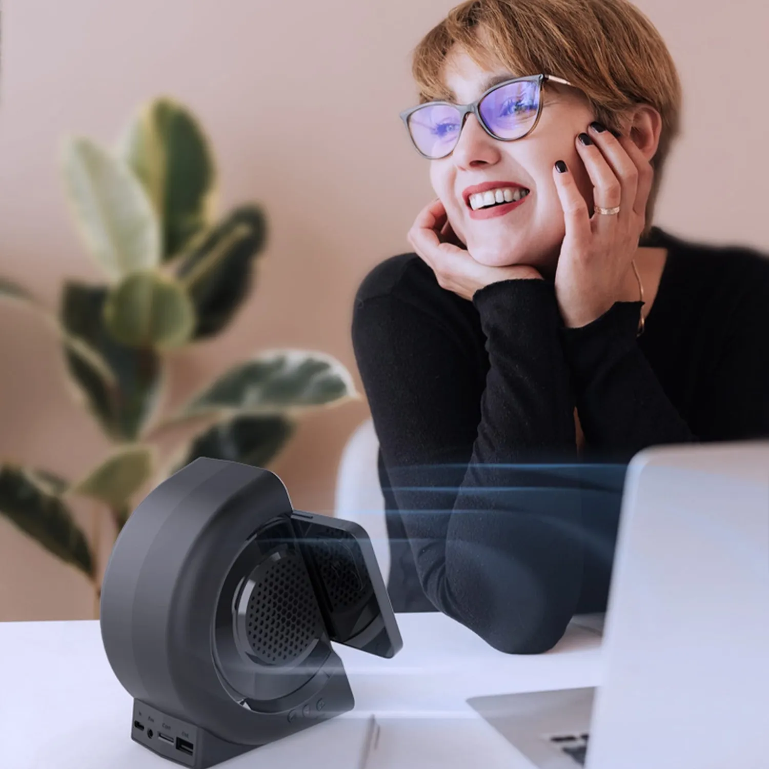 Timebox Incarcator Wireless 10W cu Boxa Negru