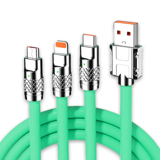 Timebox Cablu Date 3in1 120W 1,2m Verde rapid