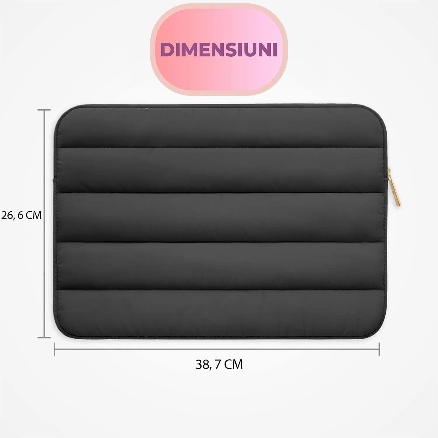 Timebox geantă laptop 15-16 inch neagră impermeabilă