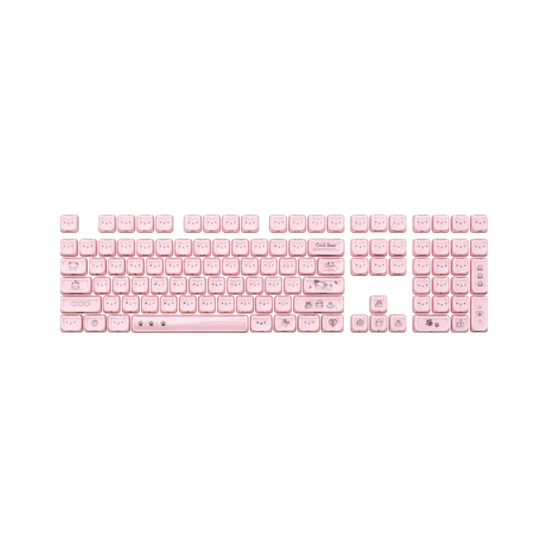 MonsGeek Greedy Bear set keycaps 119 taste PBT